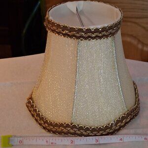 Fabric Gold 4-1/2" clip on Lamp Shade BEAUTIFUL! NWOT